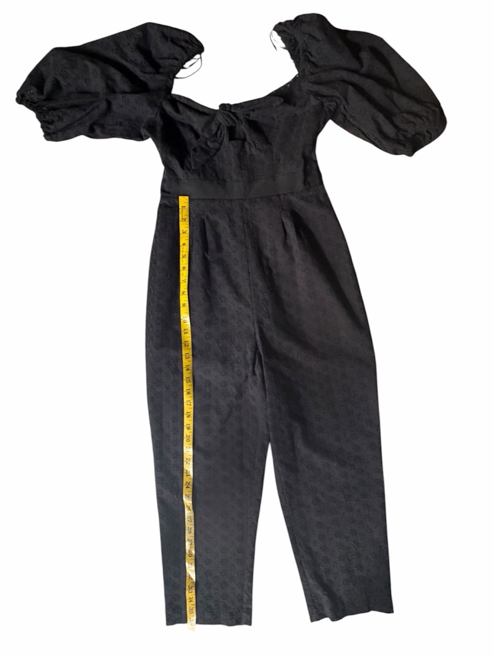 Alice McCall Black Puff-Sleeve Jumpsuit with Fitted Waist - Picture 6 of 7